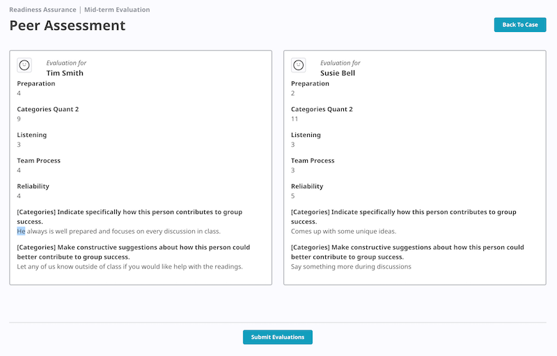 Evaluation Confirmation